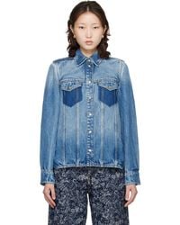 Ganni - Light Weight Denim Shirt - Lyst