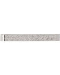 Burberry - Silver Monogram Tie Bar - Lyst