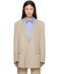 Martine Rose - Beige Hanging Blazer - Lyst