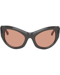 Dries Van Noten - Ssense Exclusive Gray Linda Farrow Edition goggle Sunglasses - Lyst