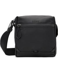 BOSS - Faux-Leather Reporter Bag - Lyst