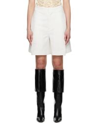 Victoria Beckham - Off- Pleat Detail Culotte Shorts - Lyst