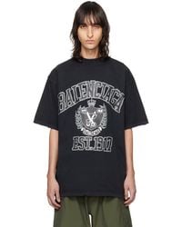 Balenciaga - Black Diy College T-shirt - Lyst