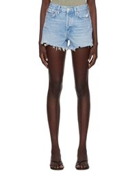 Agolde - Ae short rétro parker bleu en denim - Lyst