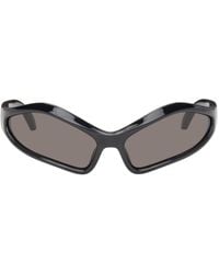 Balenciaga - Black Fennec Oval Sunglasses - Lyst