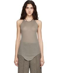 Rick Owens - Taupe Tower Basic Rib Tank Top - Lyst