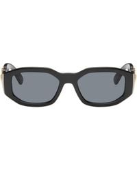 Versace - Lunettes De Soleil Noires À Ferrures À Logo Medusa Biggie - Lyst
