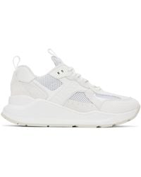 Burberry - Leather, Suede And Mesh Sneakers - Lyst