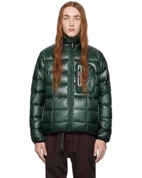 and wander - Green Diamond Stitch Packable Down Jacket - Lyst