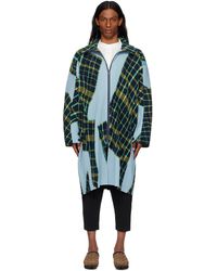 Homme Plissé Issey Miyake - Windswept Plaid Coat - Lyst