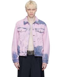 Dries Van Noten - Pink Garment-dyed Denim Jacket - Lyst