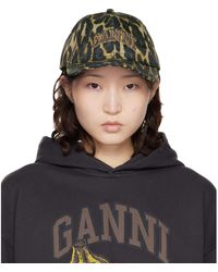 Ganni - Printed Nylon Cap - Lyst