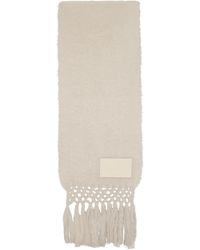 Jil Sander - Off- Wool Blend Scarf - Lyst