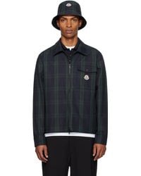 Moncler - ブラック＆グリーン チェック コットン ギャバジン シャツ - Lyst
