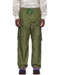 Moncler - カーキ ジップ パネル カーゴパンツ - Lyst