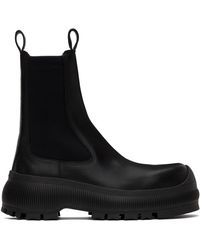 Jil Sander - Calf Leather Chelsea Boots - Lyst