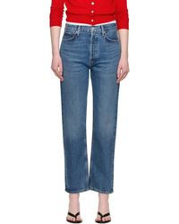 Agolde - ブルー 90's Pinch Waist ハイウエスト ストレートジーンズ - Lyst