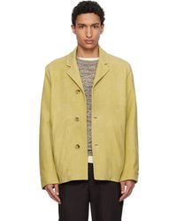Paul Smith - Tan Nubuck Leather Jacket - Lyst
