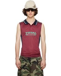 Martine Rose - Burgundy Shrunken Stretch Football Polo - Lyst
