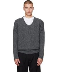 Our Legacy - Pull Gris À Col En V - Lyst