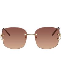 Cartier - Rimless Square Sunglasses - Lyst