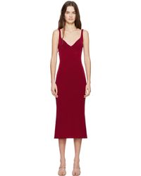 Mirror Palais - Robe Midi Naomi Rouge - Lyst