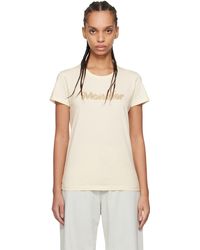 Moncler - オフホワイト S/S ロゴ Tシャツ - Lyst
