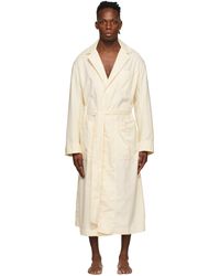 Tekla Off- Flannel Dressing Robe - Natural