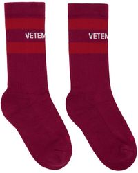Vetements - Red Iconic Socks - Lyst