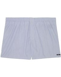 Zegna - Blue Striped Boxers - Lyst