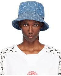 Marine Serre - Moon Laser Denim Bucket Hat - Lyst