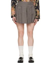 Our Legacy - Gray & Brown Object Miniskirt - Lyst