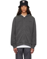 Carhartt - Pull à capuche noir à logo script - duster - Lyst