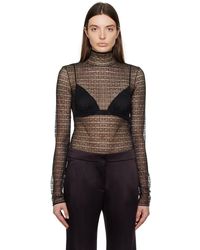 Givenchy - Black Turtleneck Bodysuit - Lyst