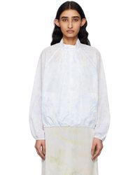 Kijun - ホワイト＆ブルー Flower シアー ウインドブレーカー - Lyst