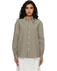 DUNST - Khaki Oversized Bd Checked Shirt - Lyst