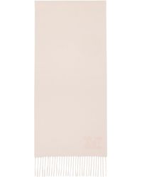 Max Mara - Écharpe de style étole rose en cachemire à logo brodé - Lyst