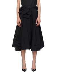 HODAKOVA - Upside Down Bow Midi Skirt - Lyst