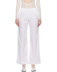 Leset - Pantalon de détente yoko blanc à poches - Lyst