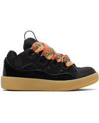 Lanvin - Baskets Curb Noires En Cuir - Lyst