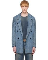 DIESEL - D-Pekka-Fsg2 Denim Blazer - Lyst