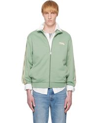 Maison Kitsuné - Blouson De Survêtement Vert À Logo Flash Fox Et À Glissière - Lyst