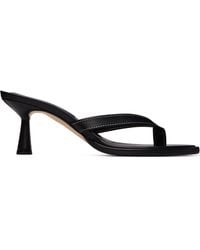 Aeyde - Daphne Leather Thong Heeled Sandals - Lyst