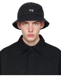 Y-3 - Chapeau bob noir en denim - Lyst