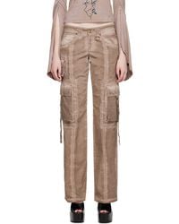 Blumarine - Brown Eyelet Trousers - Lyst