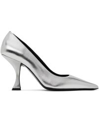 BY FAR - Silver Viva Heel - Lyst