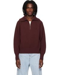 Entire studios - Burgundy Blimp Quarter Zip Sweater - Lyst