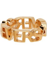 Versace ゴールド ロゴ リング - メタリック