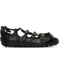 Simone Rocha - Ballerines De Style Ghillie Noires À Semelle Crantée - Lyst