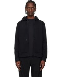 BOSS - Stretch Cotton Logo Detail Zip-up Hoodie - Lyst